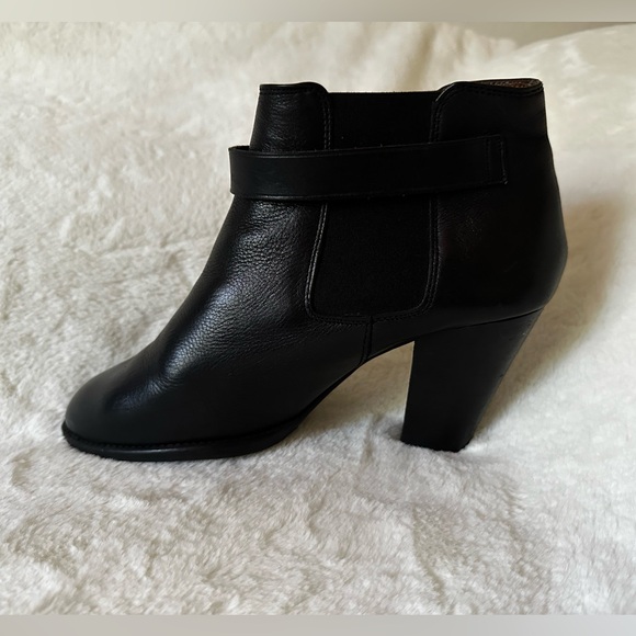 Madewell Lonny Stacked Heel Leather Ankle Boot Black Size 8 - Picture 8 of 9